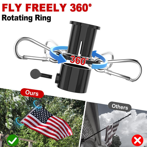 Cogardenshower stainless-steel flag pole resists rust in harsh weather