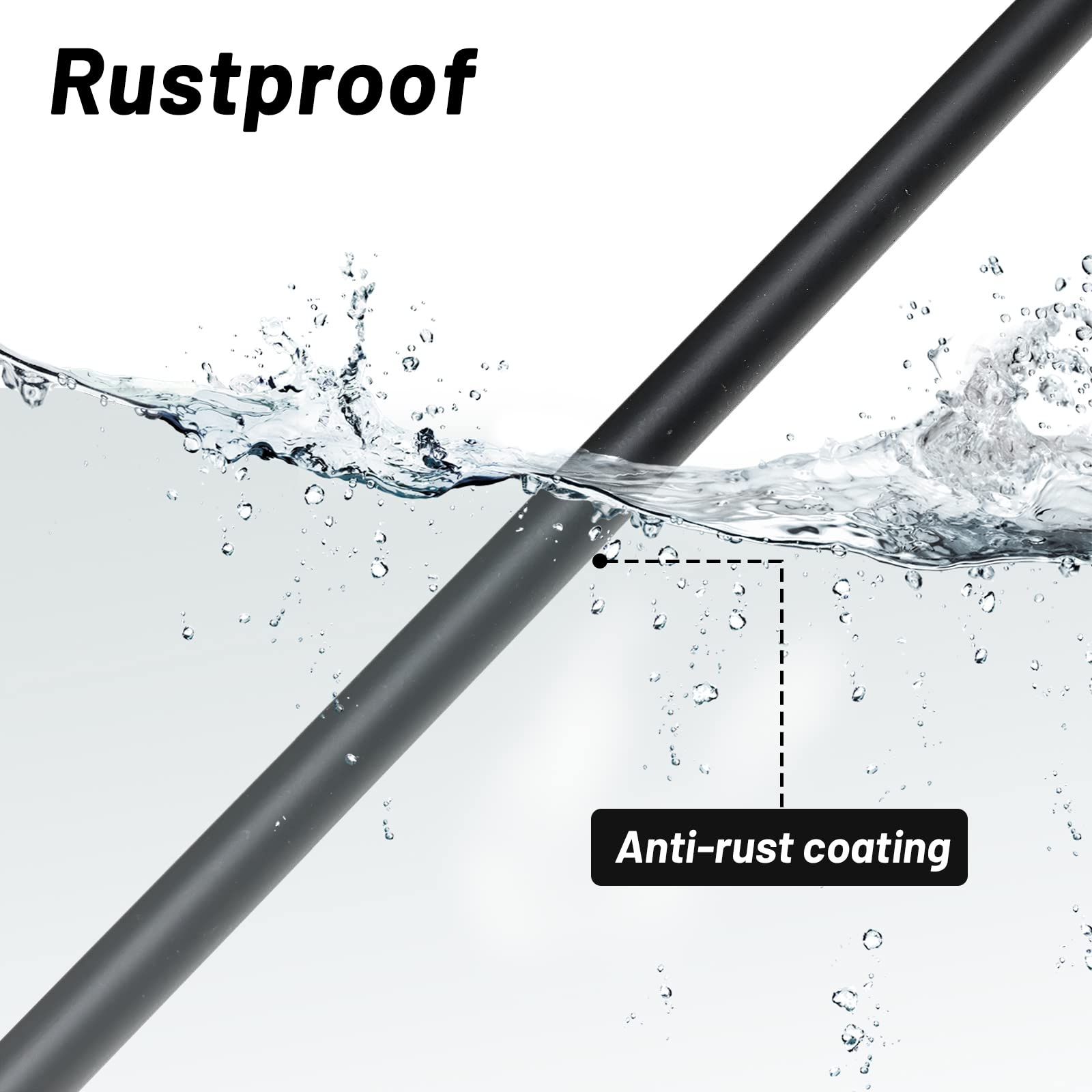 Cogardenshower 0.45 inch steel rod withstands deep probing without bending