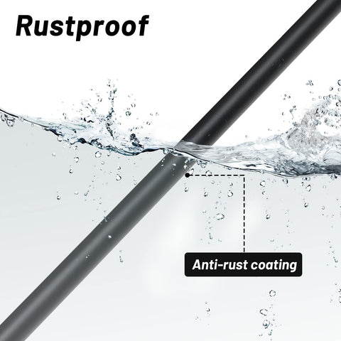 Cogardenshower 0.45 inch steel rod withstands deep probing without bending