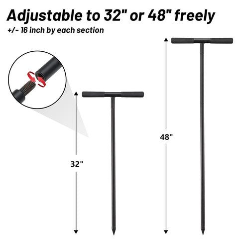Cogardenshower T-handle design boosts leverage and reduces fatigue during long sessions