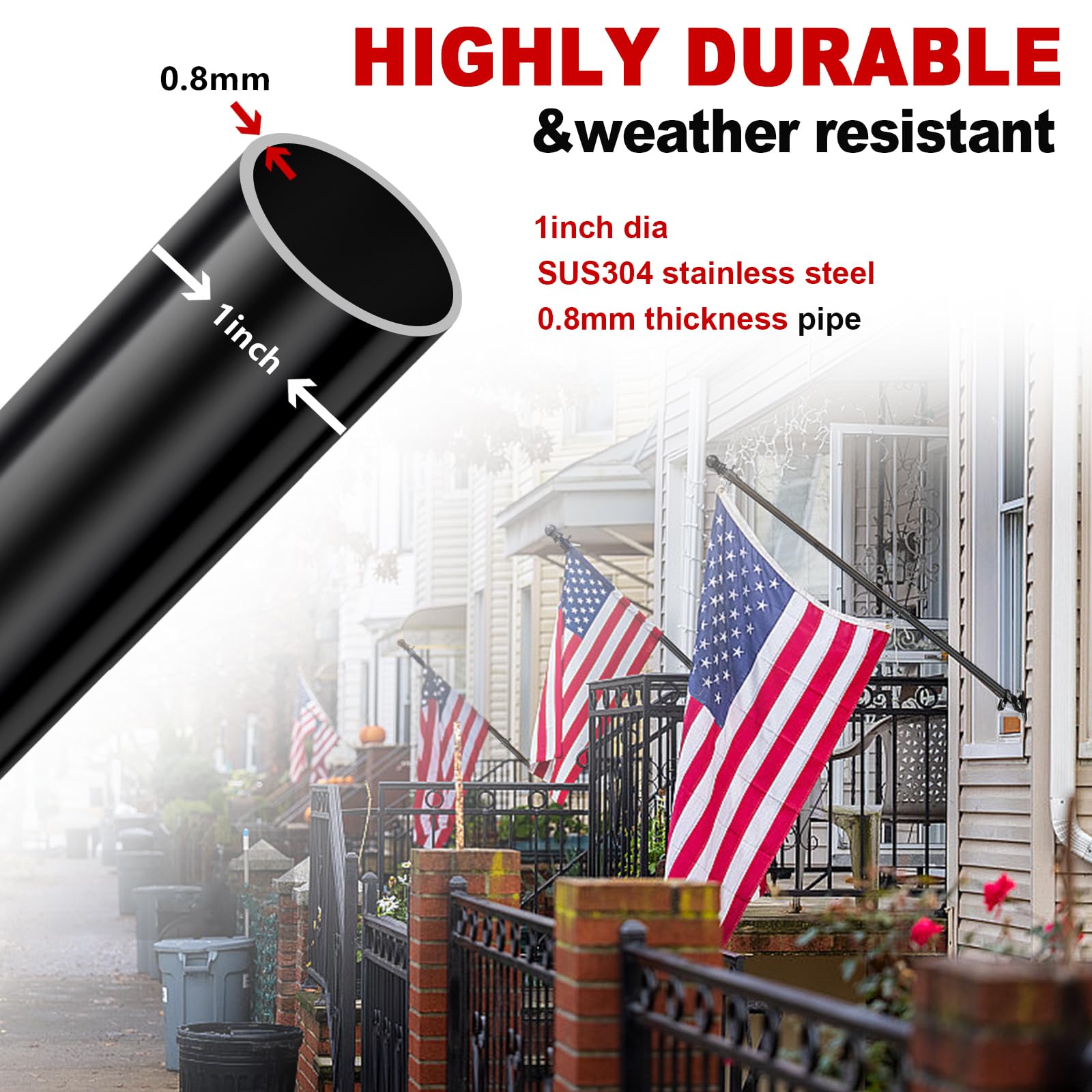 Cogardenshower tangle-free flag pole demonstrates smooth rotation in wind