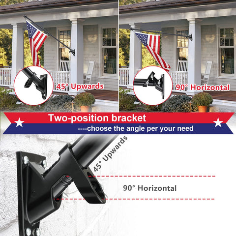Cogardenshower two position mount bracket enables horizontal or angled display