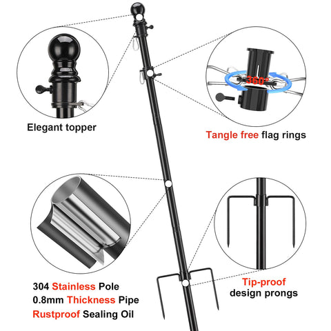 Cogardenshower windproof design supports reliable outdoor flag presentations.