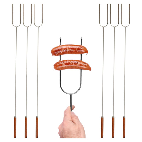 Coghlan's Camp Forks 40-inch wooden handle for safe campfire roasting