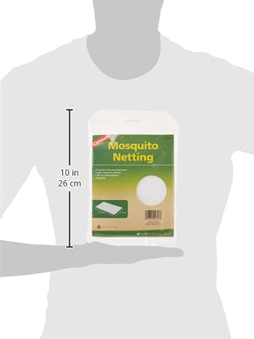 Coghlan's rectangular mosquito netting in use provides breathable insect protection for beds or screens.