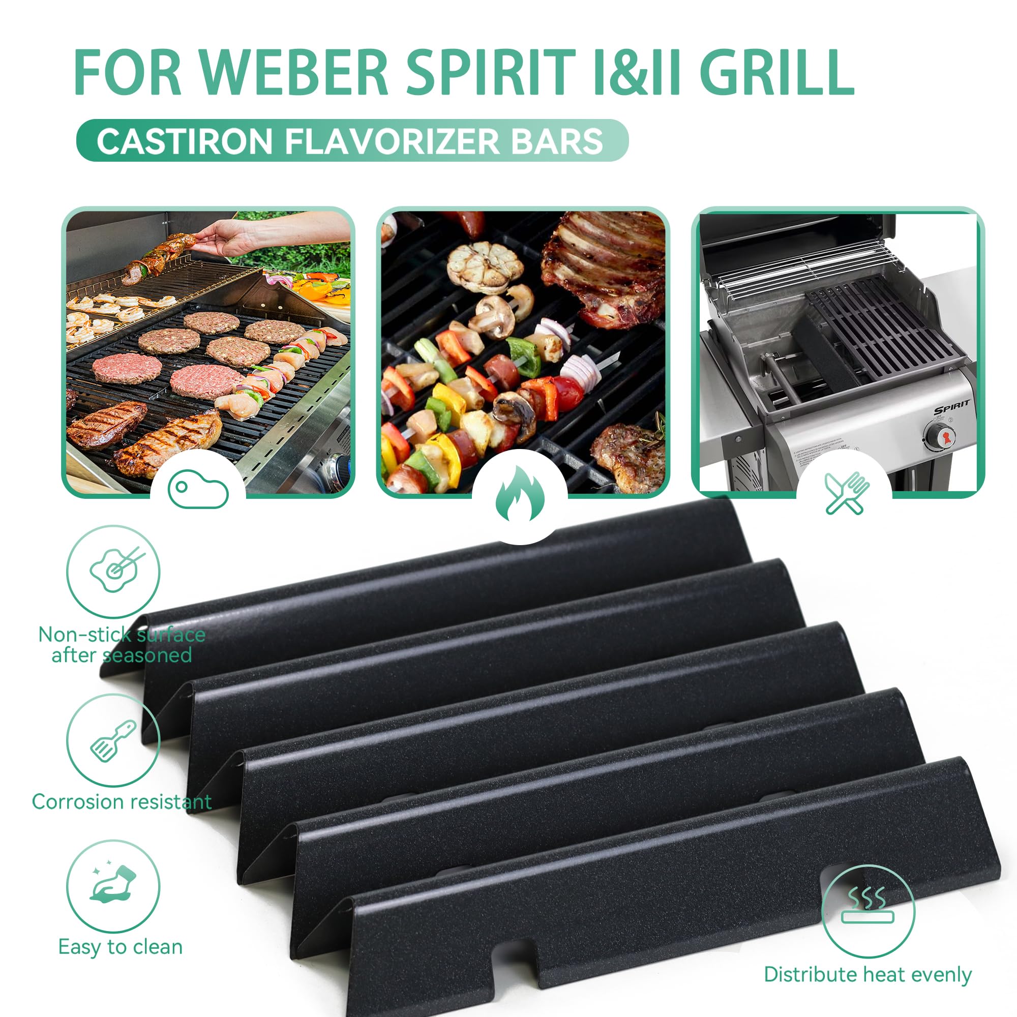 COGRICHBF five-pack flavorizer bars neatly packaged for Weber grills.
