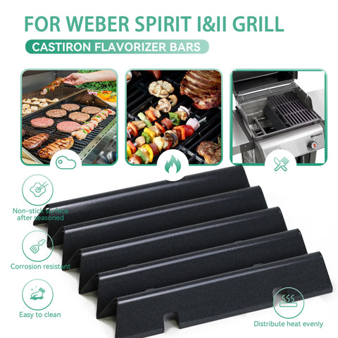 COGRICHBF five-pack flavorizer bars neatly packaged for Weber grills.