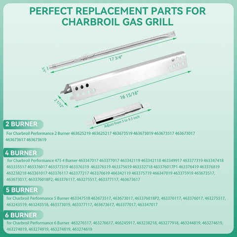 COGRICHBF heat plates for G470-0004-W1 promote even cooking on Charbroil grills.