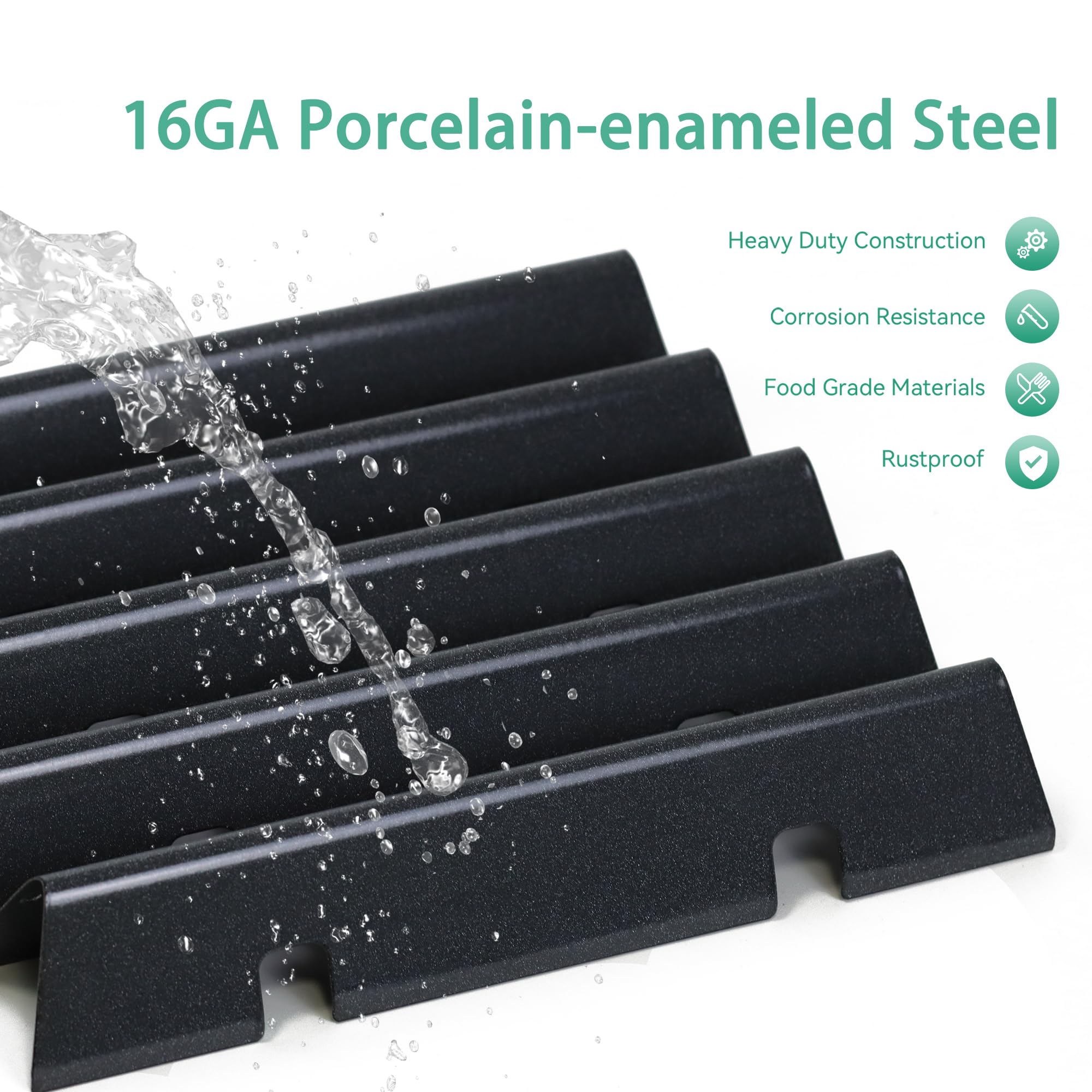 COGRICHBF Spirit II E320 flavorizer bars close-up in porcelain-enameled steel.