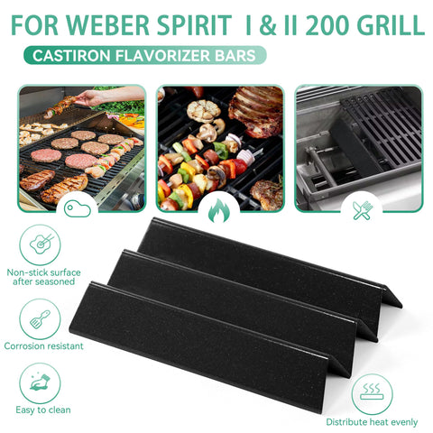 COGRICHBF Weber Spirit 18-inch main burners ensure steady flame and even sear