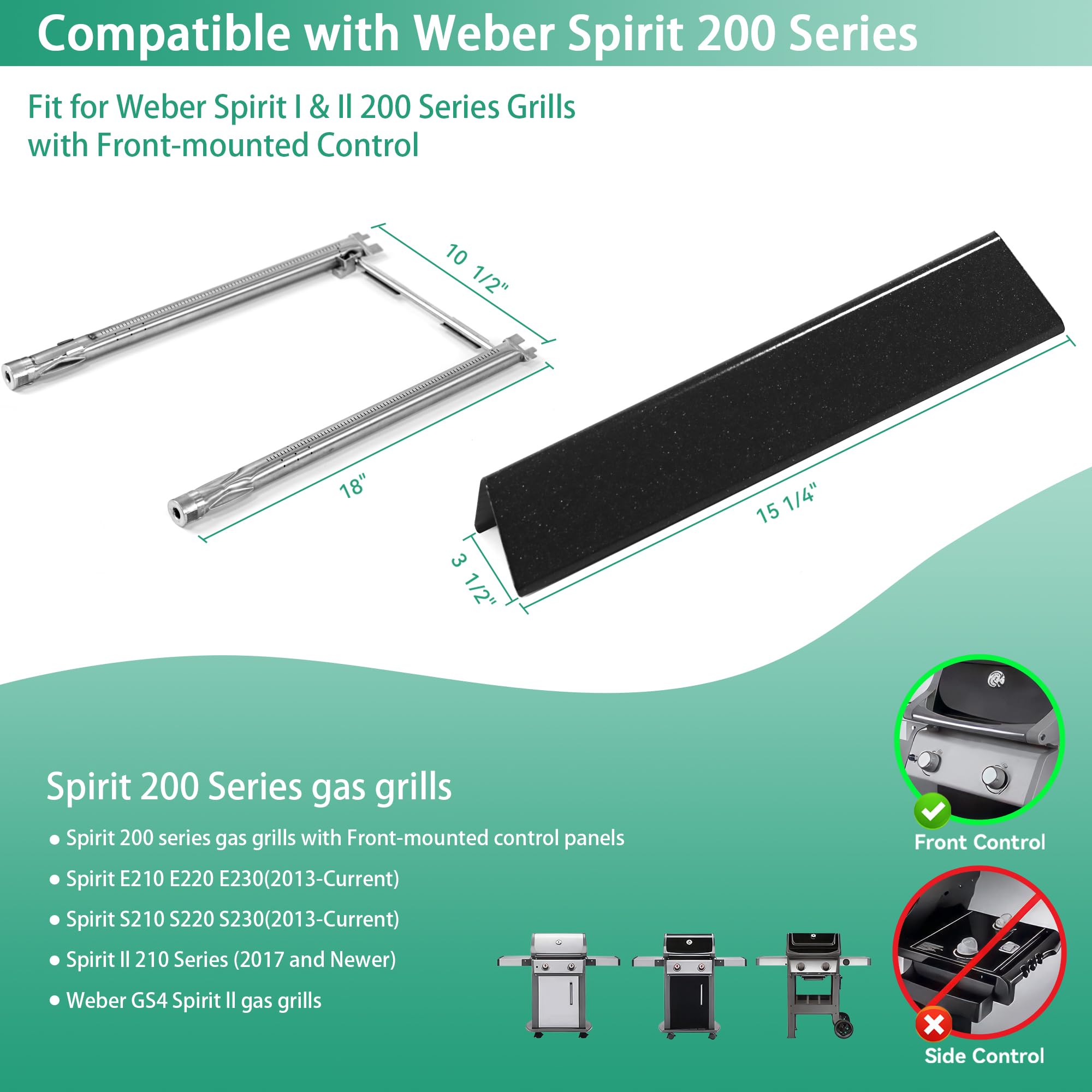 COGRICHBF Weber Spirit 7635 flavorizer bars promote even browning and smoke-like flavor