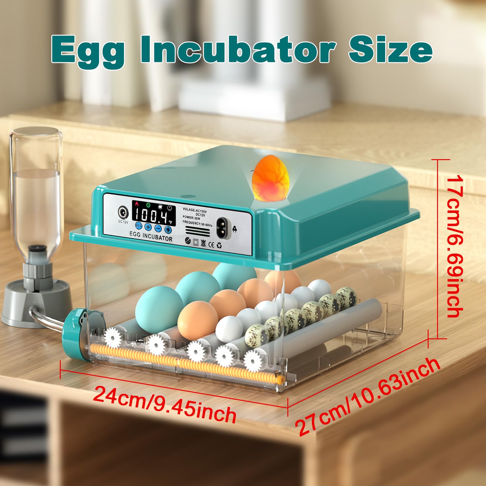 CoInceptus egg turning system automatically rotates eggs every 90 minutes.