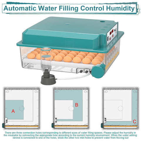 CoInceptus control panel showing five incubation modes for various poultry.