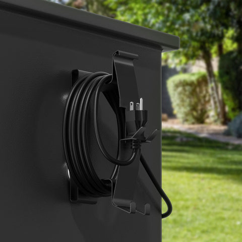 Coinicxcel all-metal magnetic power cord organizer on metal surface with secure hold.
