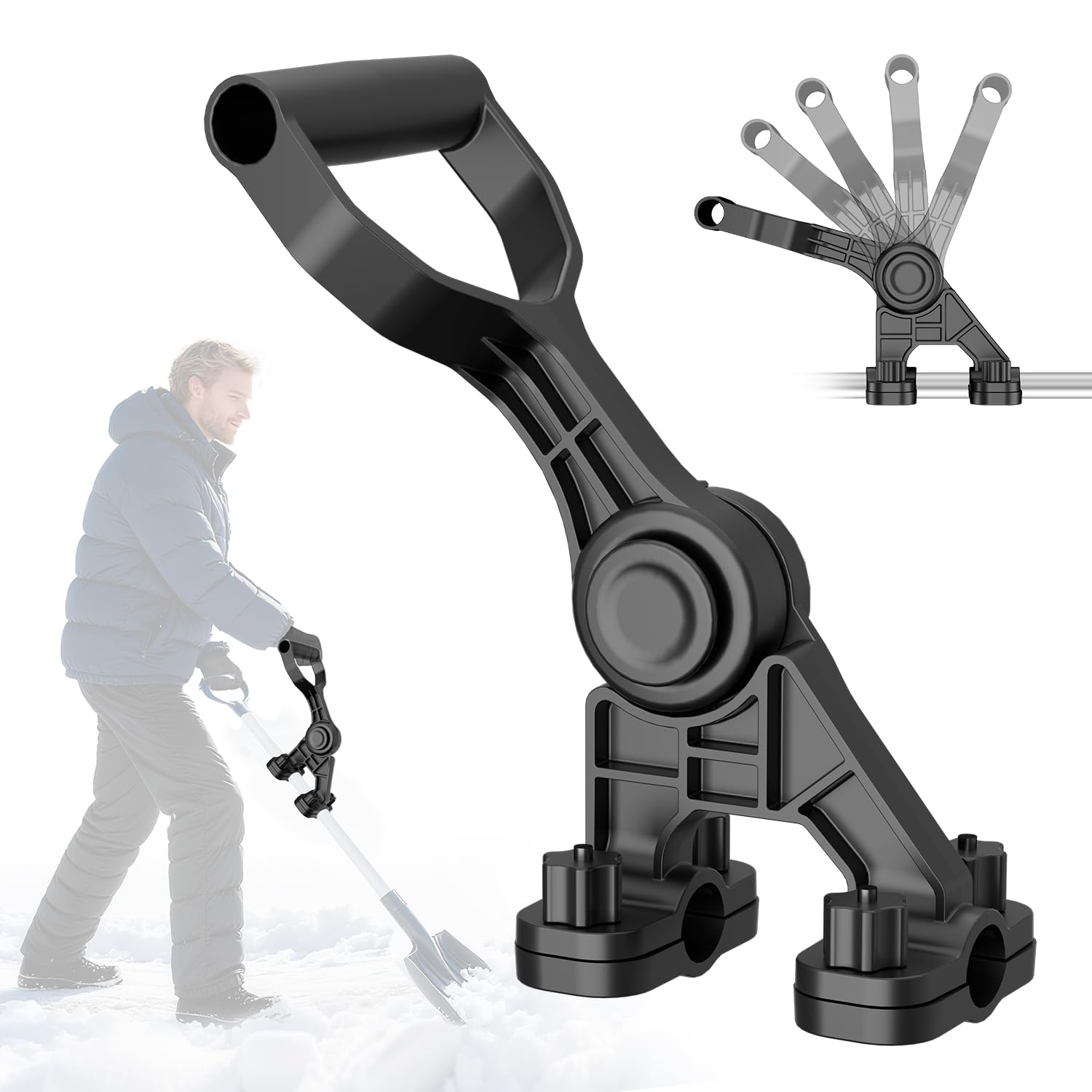 Coinicxcel universal extension shovel handle with adjustable angle for ergonomic use