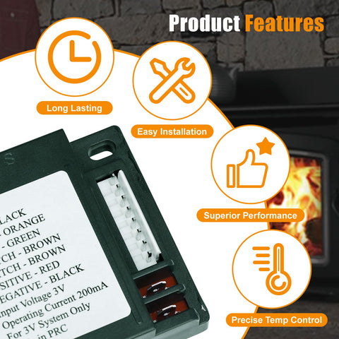 Coinsdans fireplace control module compatible with HHT and Quadra-Fire lines for select models.