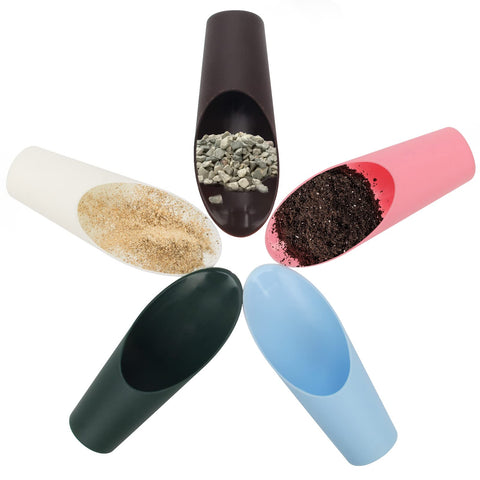 Coitak Bonsai Soil Scoops set in vibrant colors for precise potting