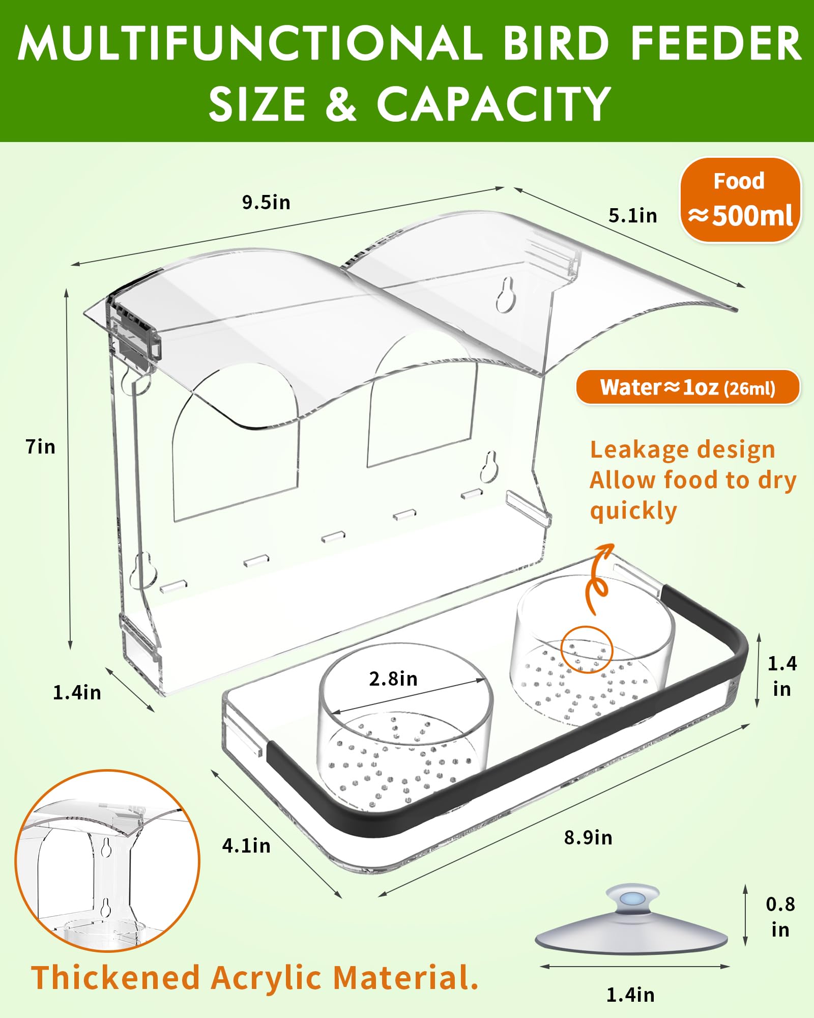 COJOSQC window feeder enhances family bird-watching moments at home.