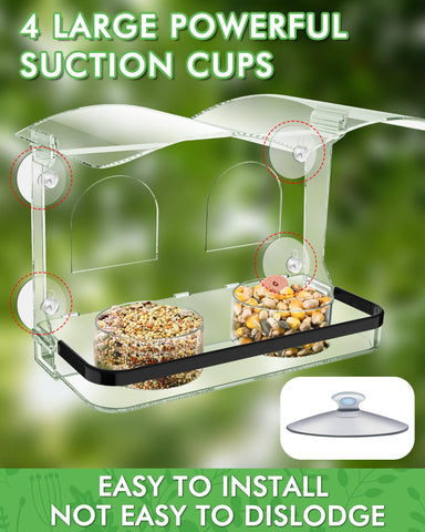 COJOSQC removable seed tray with drain holes keeps feed dry.