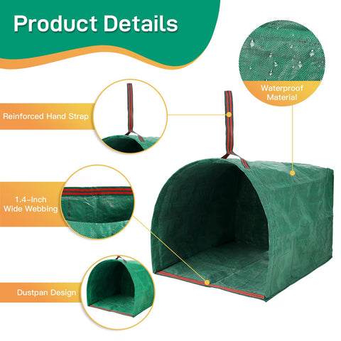 COKIELE 53-gallon yard waste bag handles large debris in one pass
