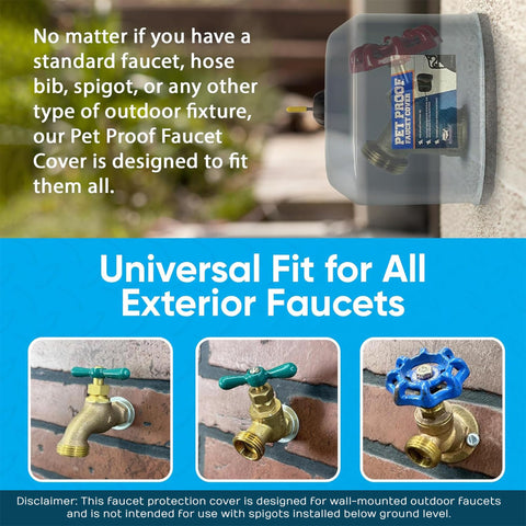 Durable metal shell with foam insulation protects the faucet from harsh weather.