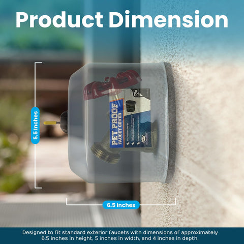 Foam-insulated interior adds cold-weather protection for outdoor faucets.