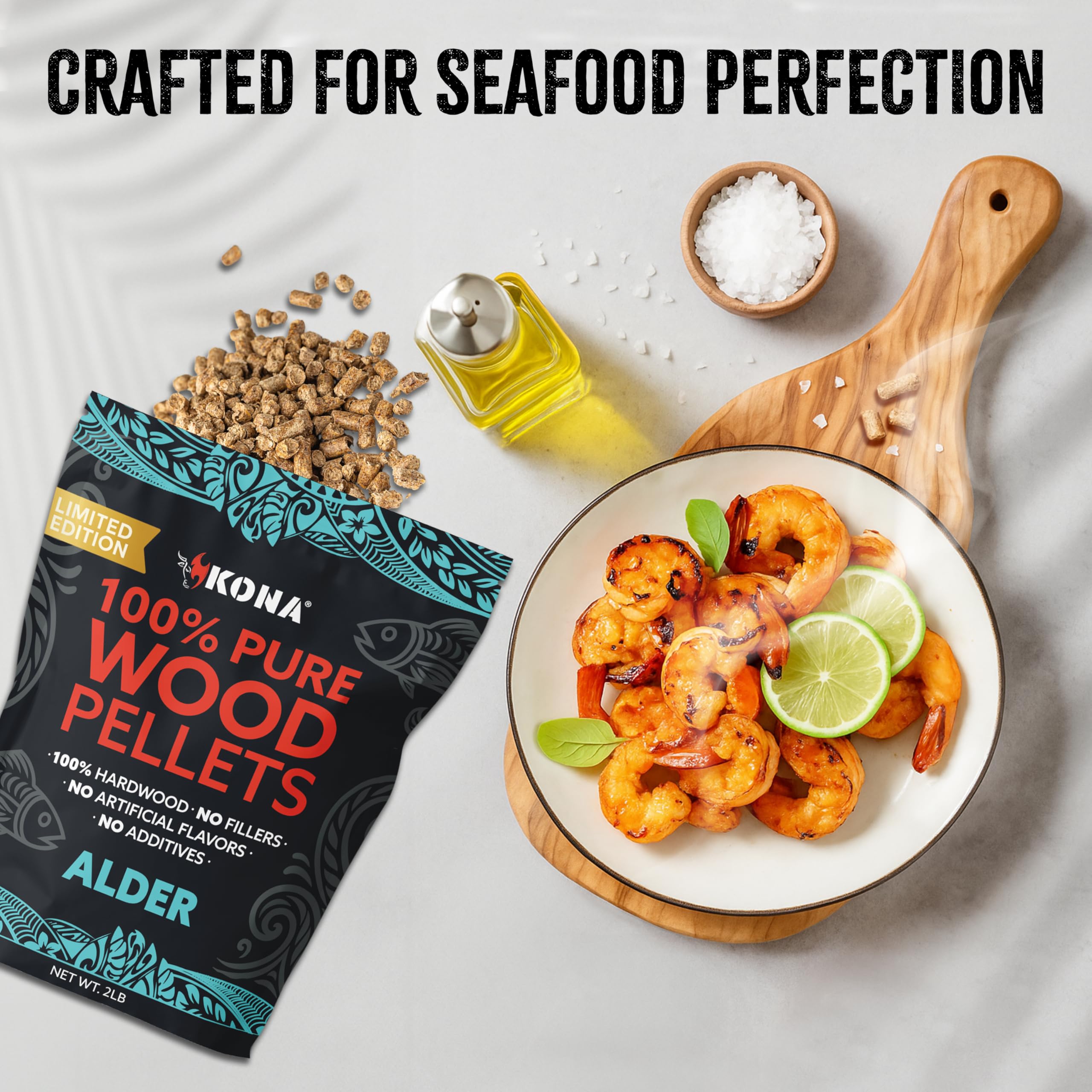 Cold and hot smoking options produce clean burns suitable for vegetables, cheese, and seafood.