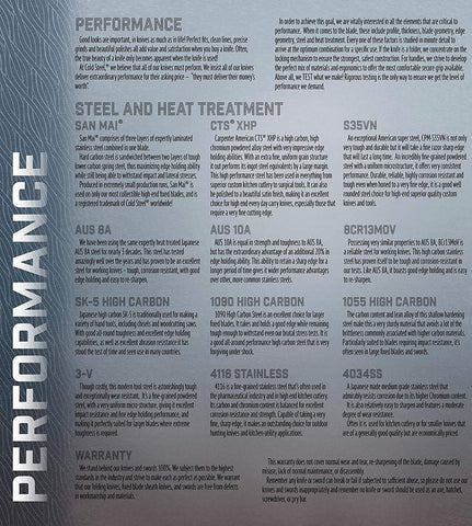 Cold Steel Trail Boss care tips: hand wash after use.