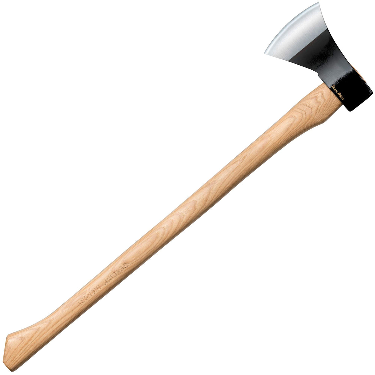Cold Steel Trail Boss Axe head with European design for efficient cutting.