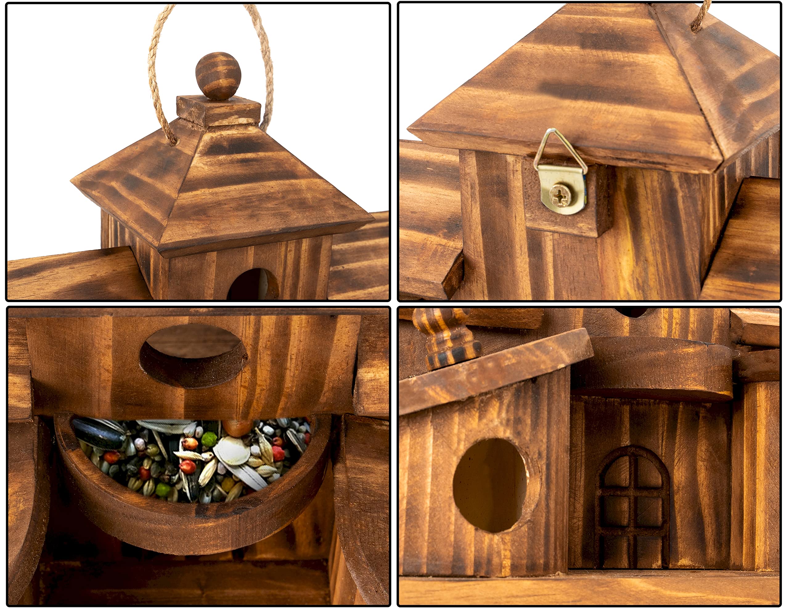 COLEBA bird house bird landing invites backyard birdwatching and observation.