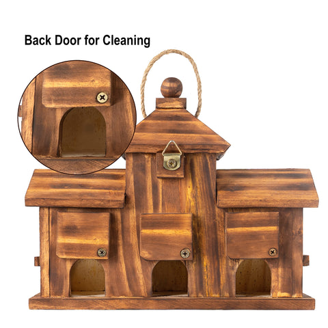 COLEBA bird house door entry designed for easy inspection and cleaning.