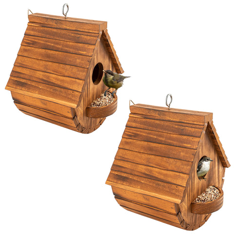COLEBA bird house hanging for bluebirds provides a safe backyard nesting option.