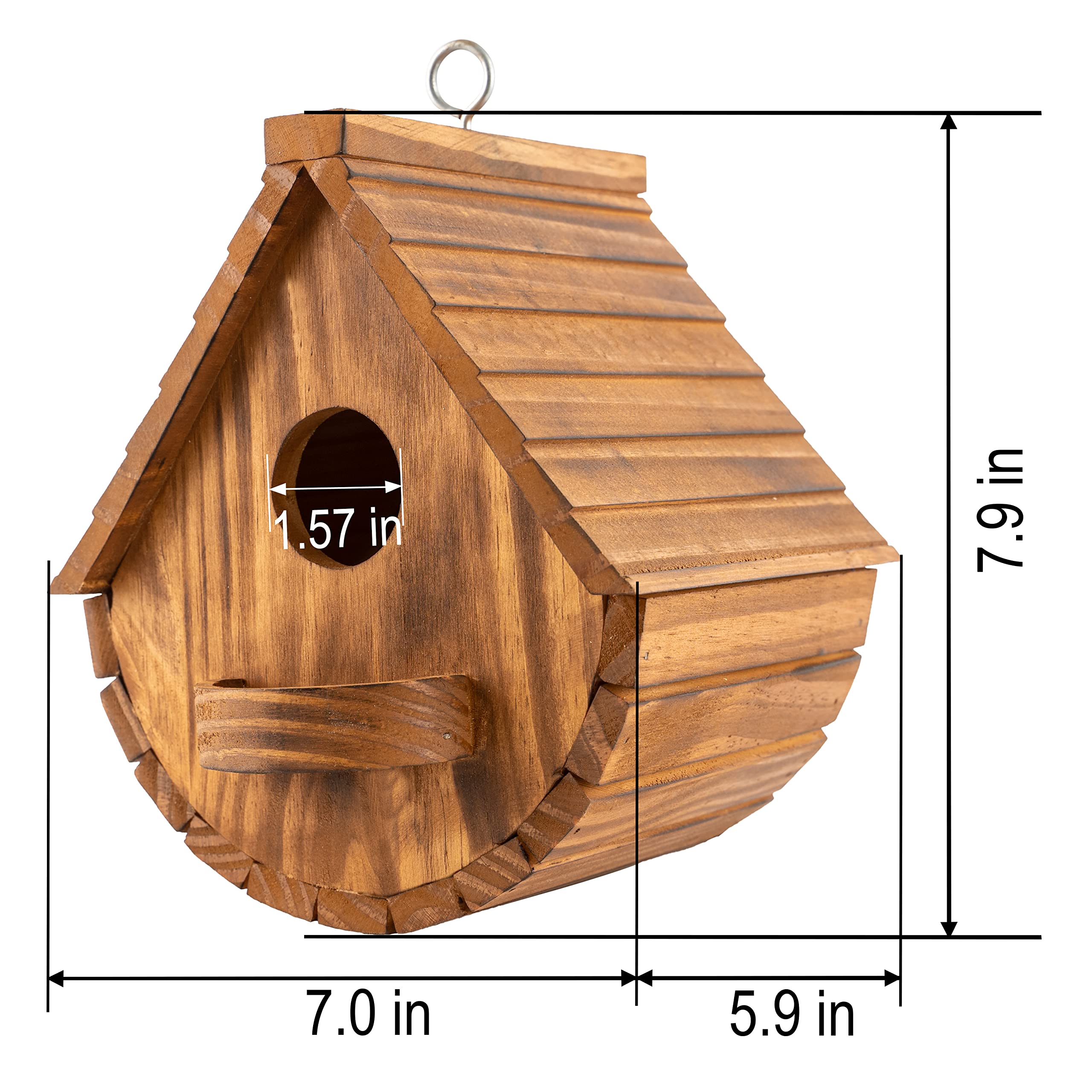 COLEBA bird house hanging for finches offers a cozy garden nesting space.