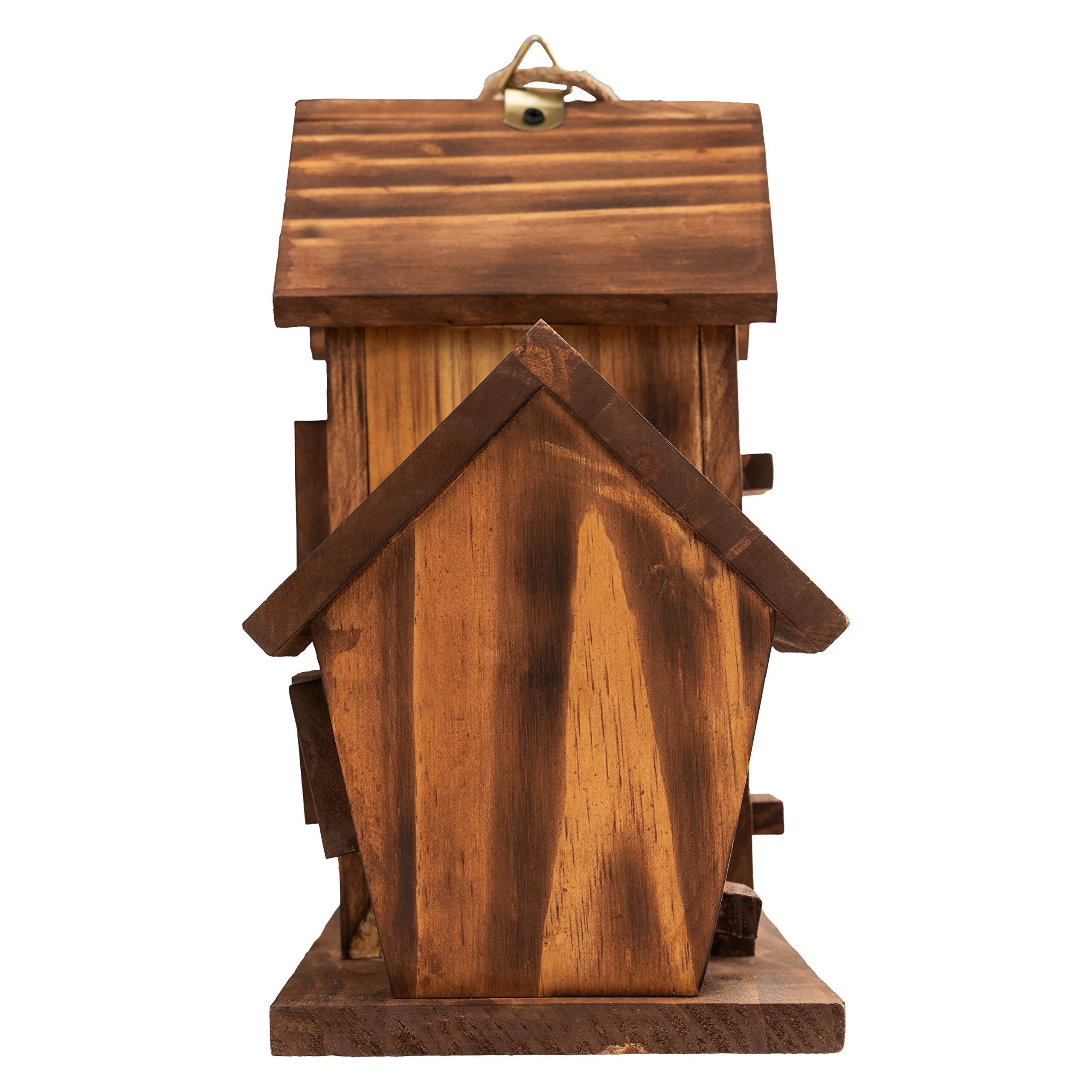 COLEBA Bird House interior with perches and doors illustrates four separate rooms.