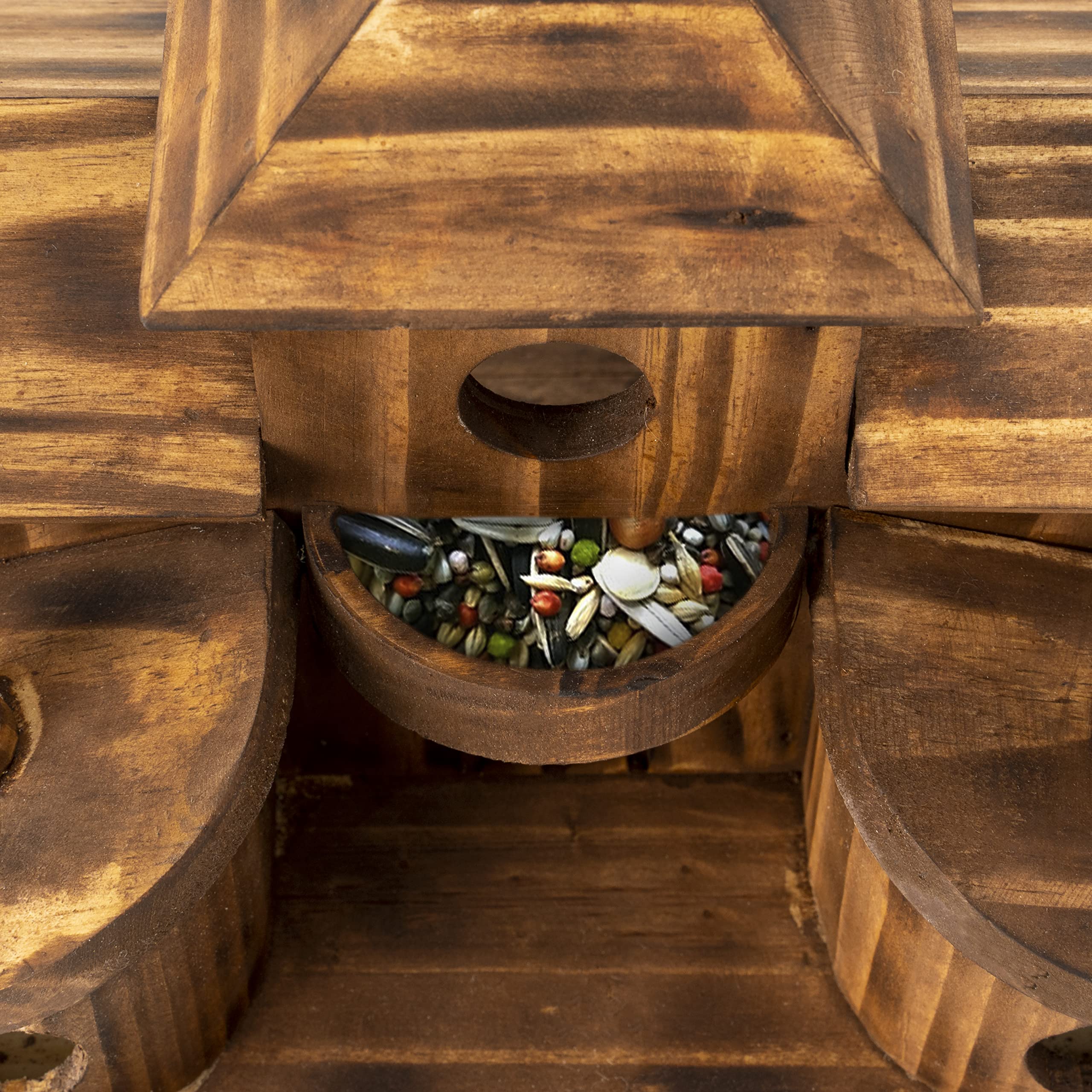 COLEBA bird house right-side ventilation keeps interior comfortable for birds.