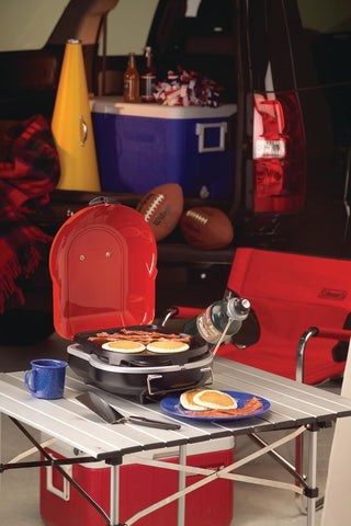 Coleman Fold N Go removable dishwasher-safe cooking surface simplifies cleanup.