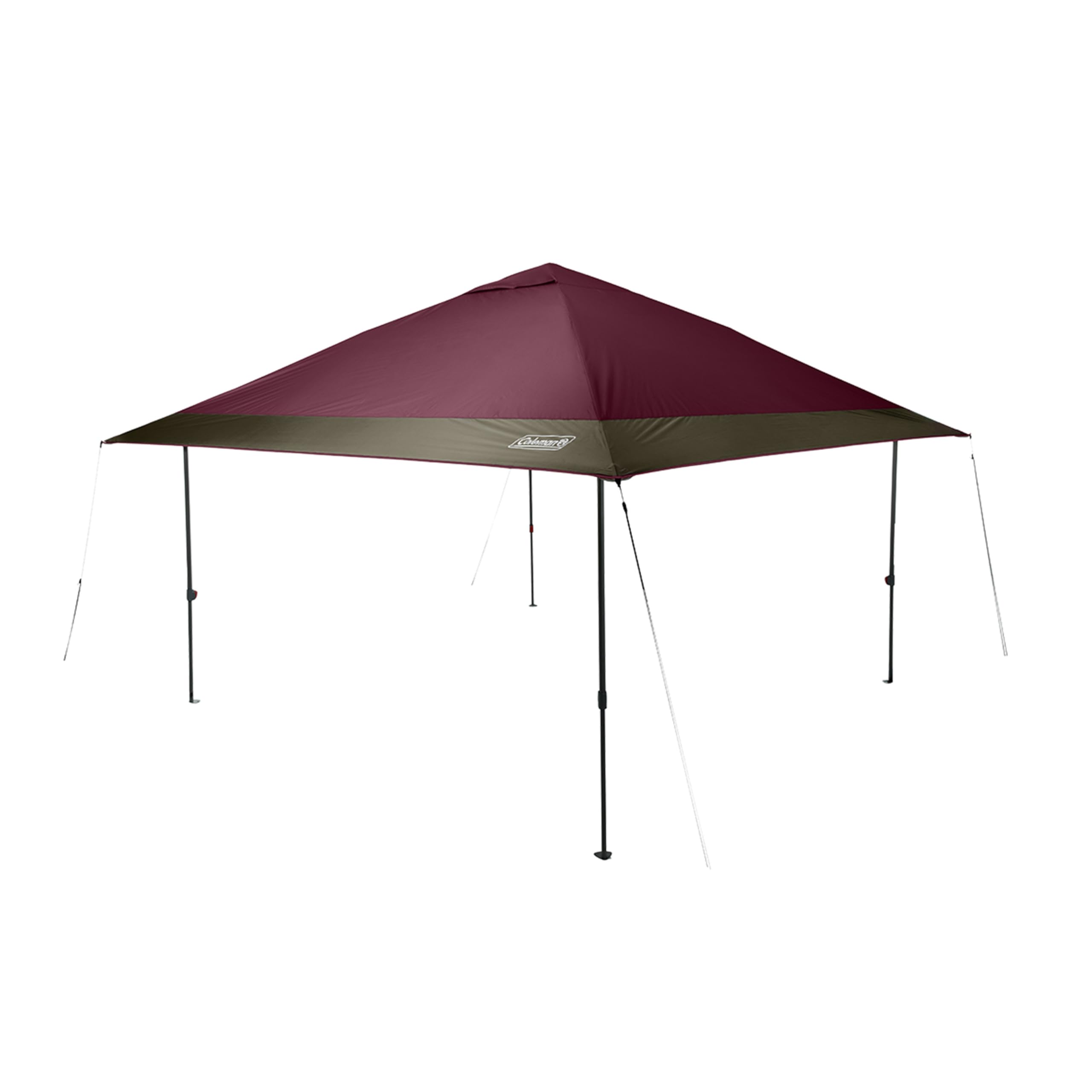 Coleman Oasis canopy setup demonstrates quick one-push assembly for fast shade on the go.