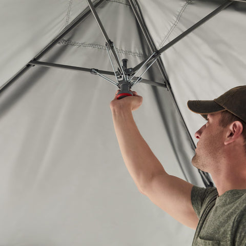 Coleman Oasis side wall attachment adds shelter and privacy at outdoor events.