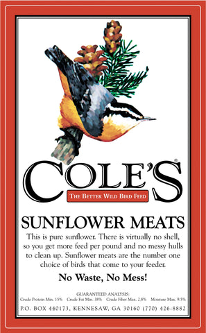 Sunflower Meats in a Terrific Tube feeder for versatile feeding options.