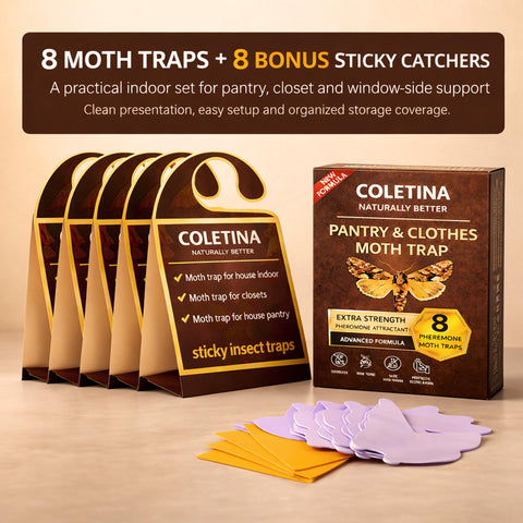 COLETINA traps installed inside wardrobe and drawers for fabric protection.