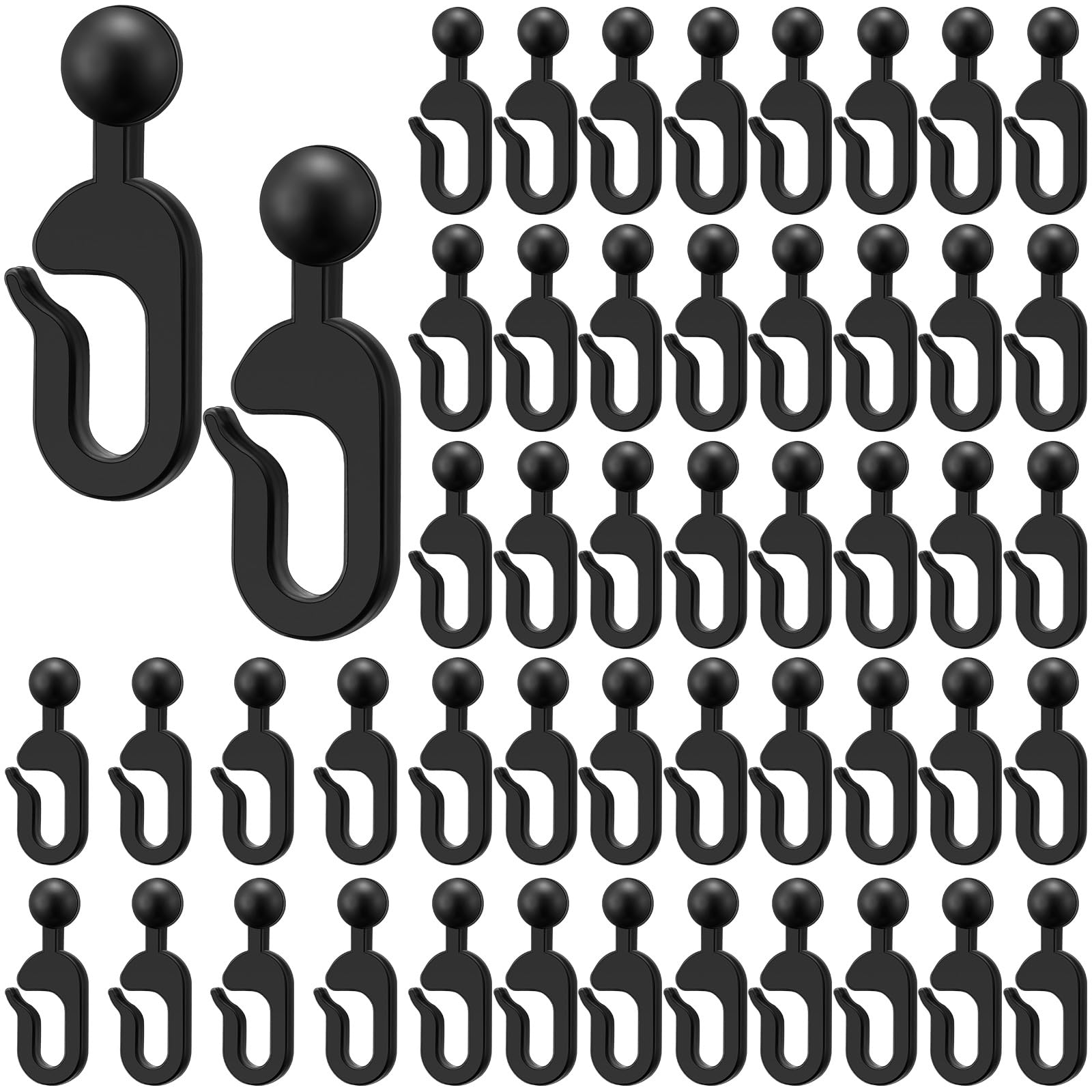 Colingmill 50-pack plastic hooks for gazebo curtains, ideal for secure canopy fits.