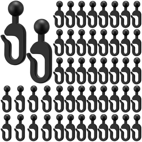 Colingmill 50-pack plastic hooks for gazebo curtains, ideal for secure canopy fits.