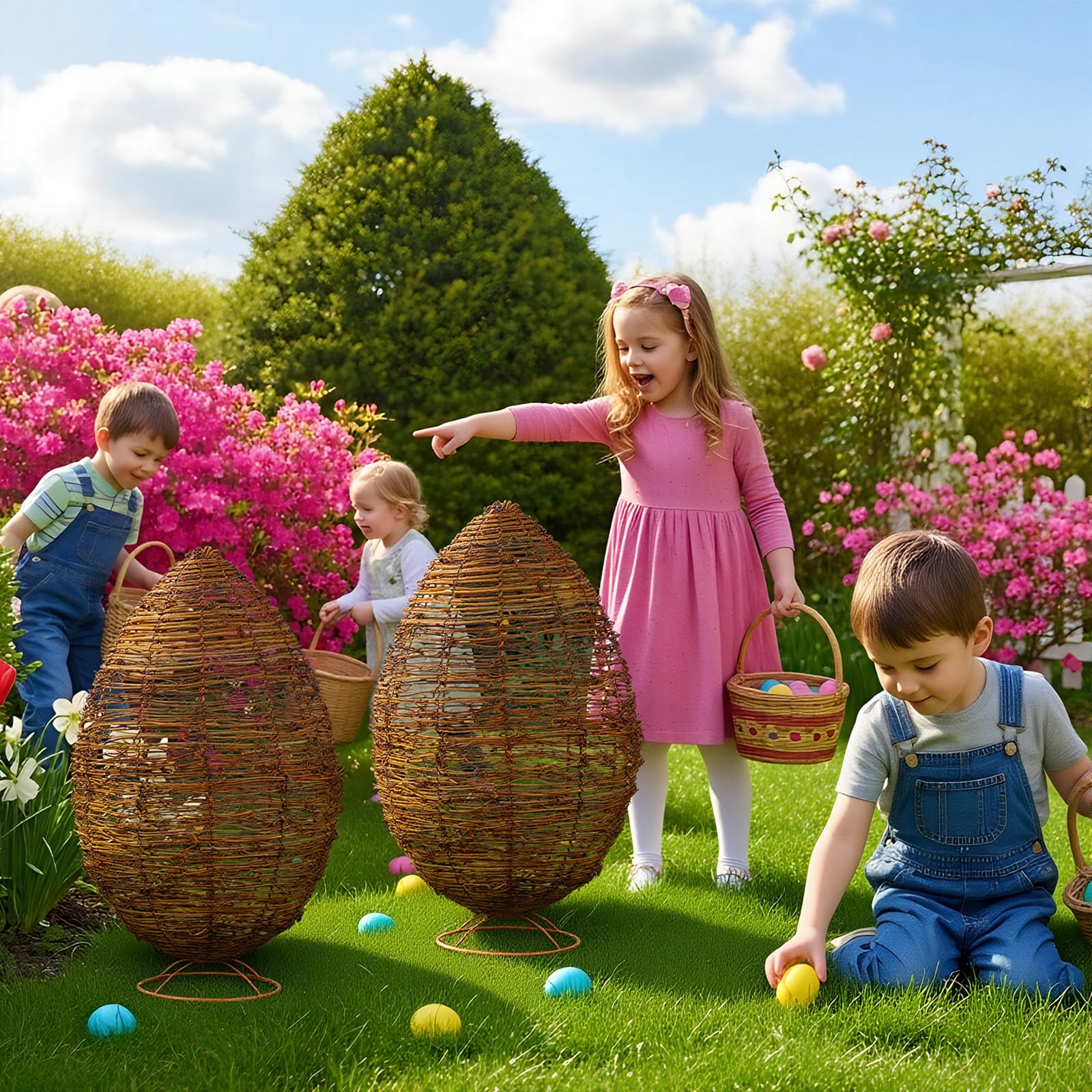 Colingmill garden Easter topiary brightens porches and patios.