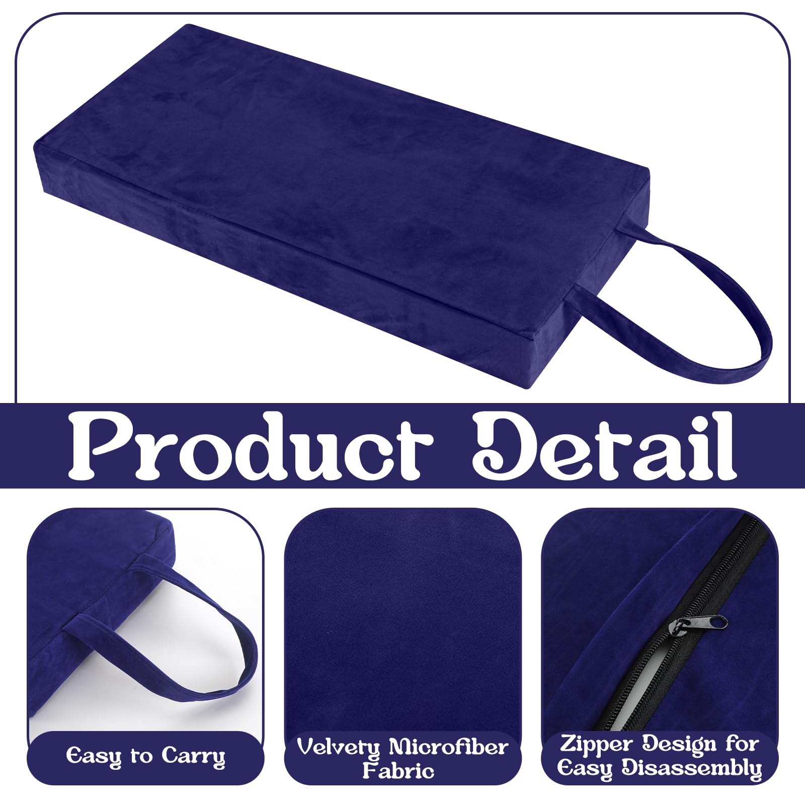 Colingmill navy blue kneeler close-up shows high-density foam padding.