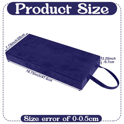 Colingmill navy blue kneeler pad, side view highlighting ergonomic support.