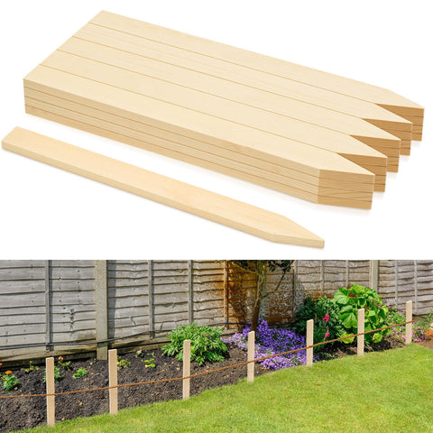 Colingmill wooden garden stake 18 inch offers sturdy plant support for vegetables.