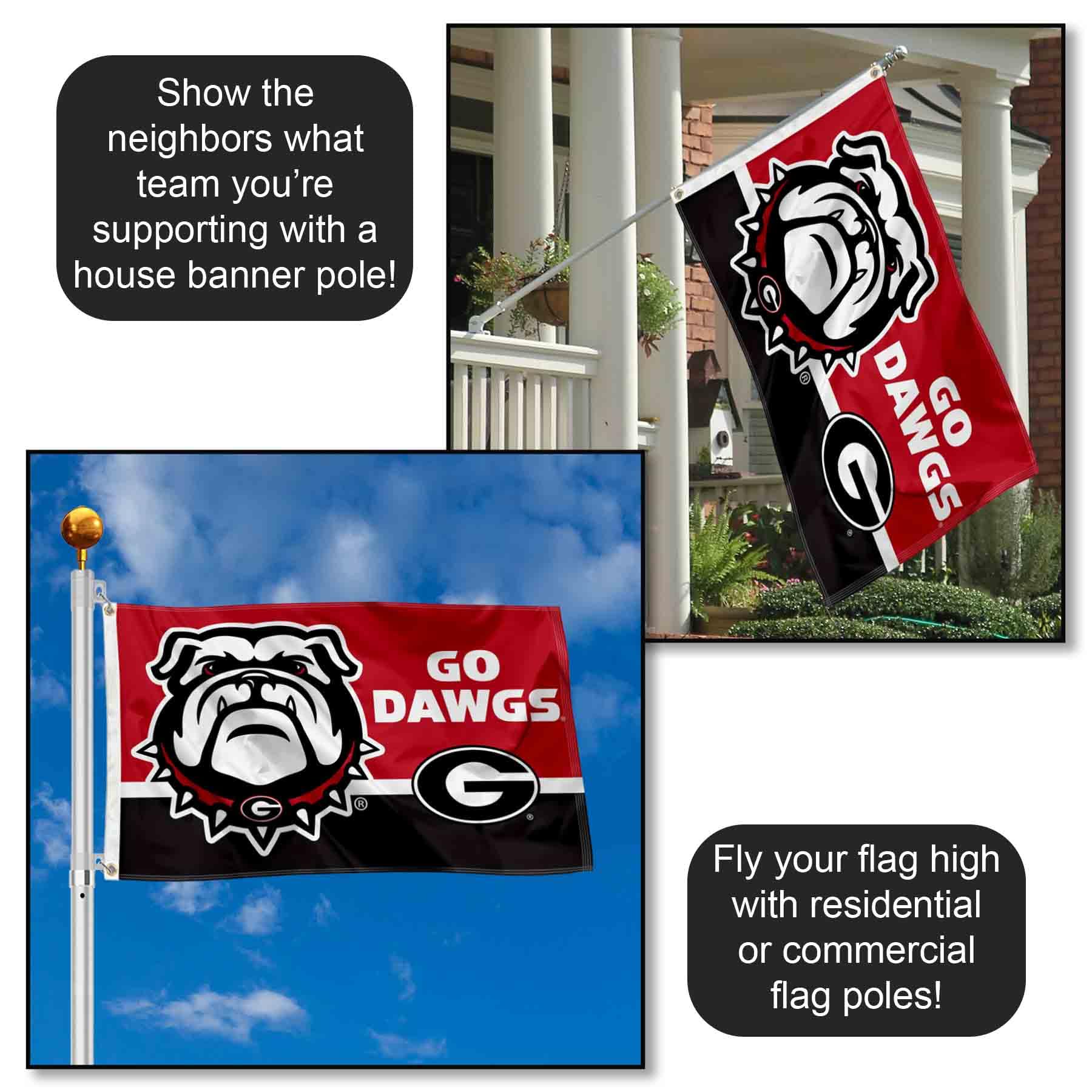 College Flags & Banners Co. banner logo clarity from both sides.