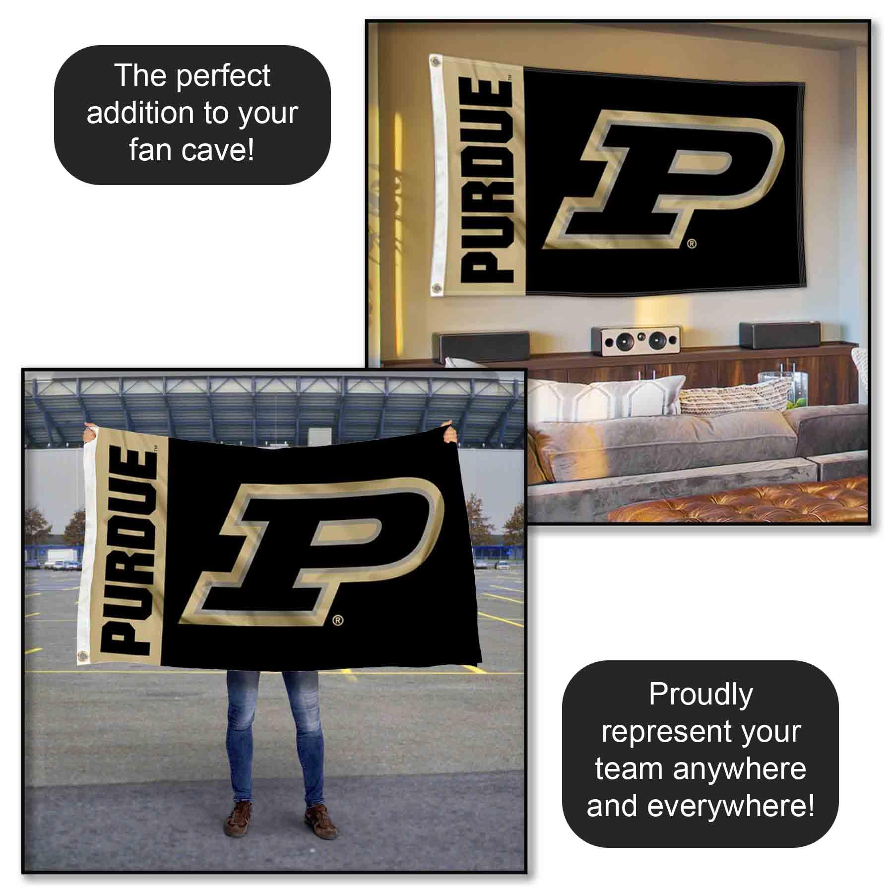 Purdue Boilermakers flag at home or office elevates team spirit