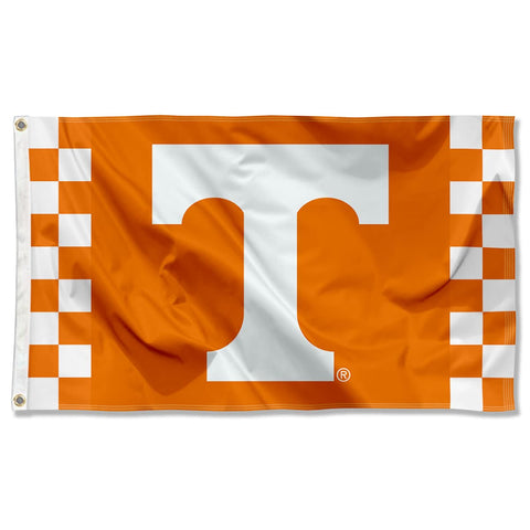 College Flags & Banners Co. Tennessee Volunteers checkerboard flag front view for game-day use