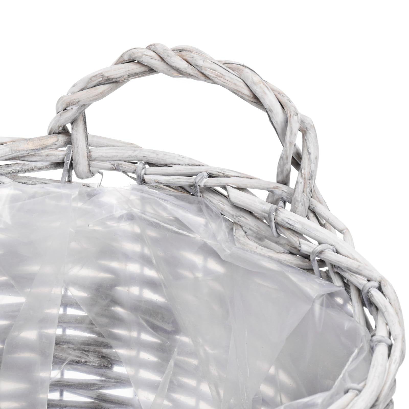 Coloch two-pack stacking baskets save space in entrance